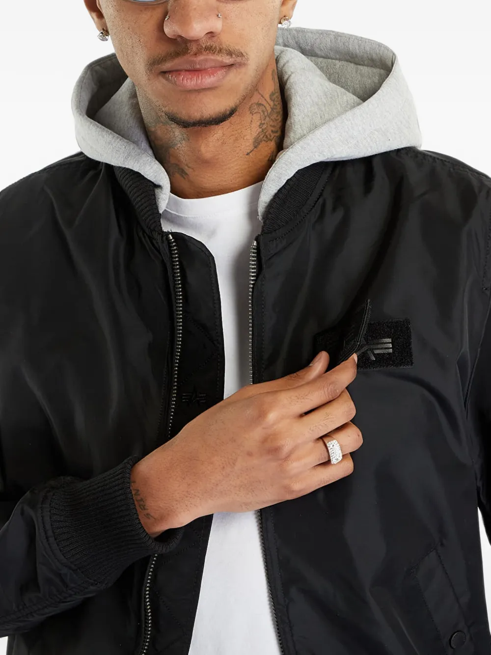 Alpha Industries MA-1 TT Hood Light bomberjack Zwart