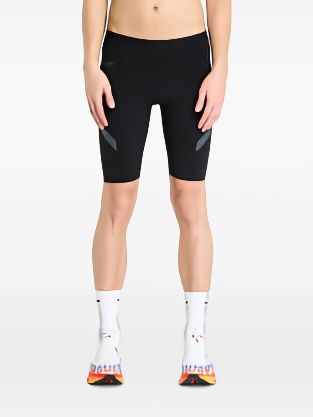 Soar logo-print panelled shorts