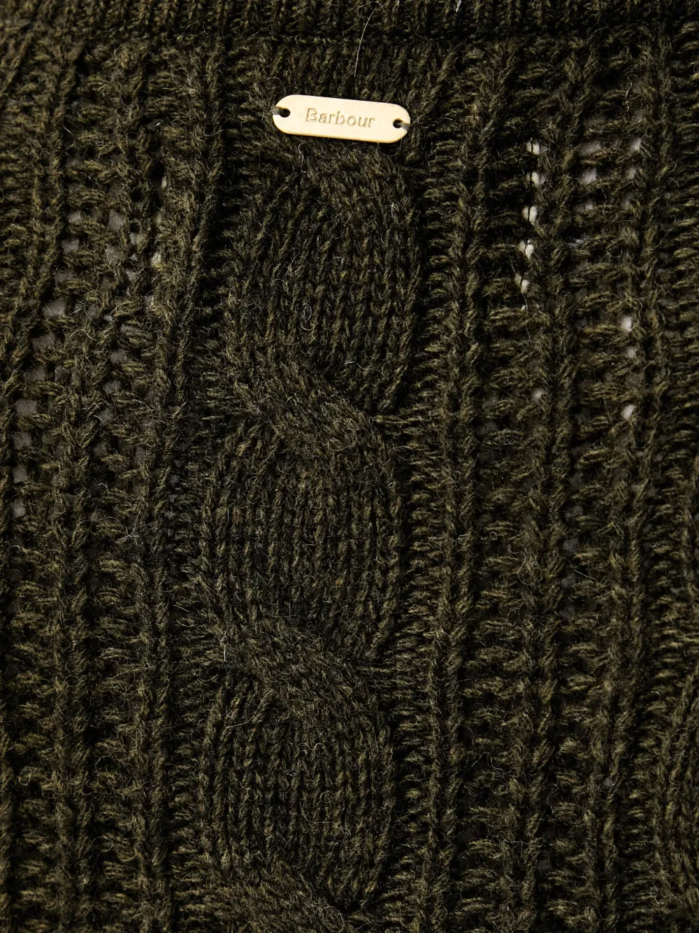Barbour Joan cable-knit sweater Groen