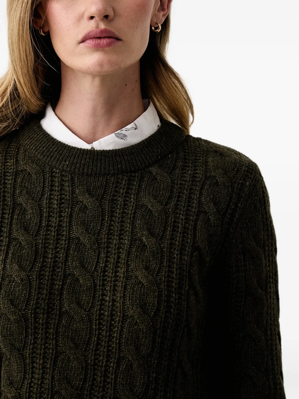 Barbour Joan cable-knit sweater Groen