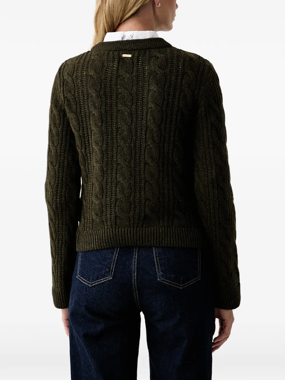 Barbour Joan cable-knit sweater Groen