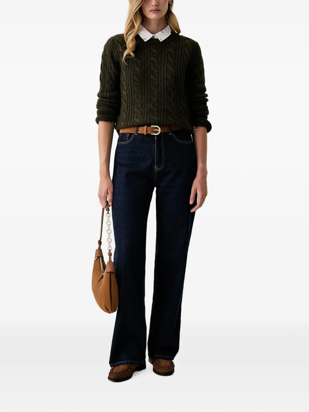 Barbour Joan cable-knit sweater Groen