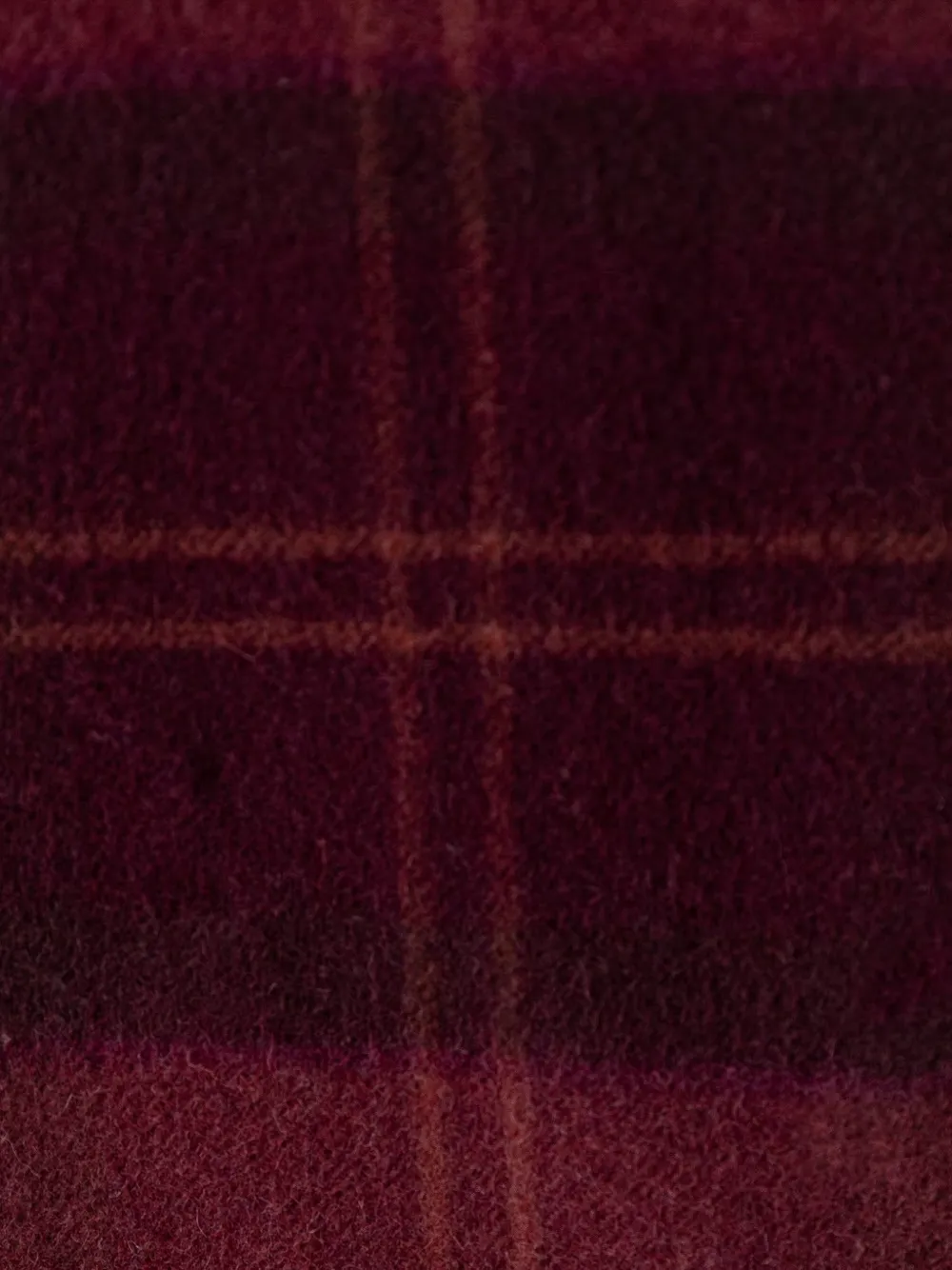 Barbour Mineral tartan-check fringed scarf Rood