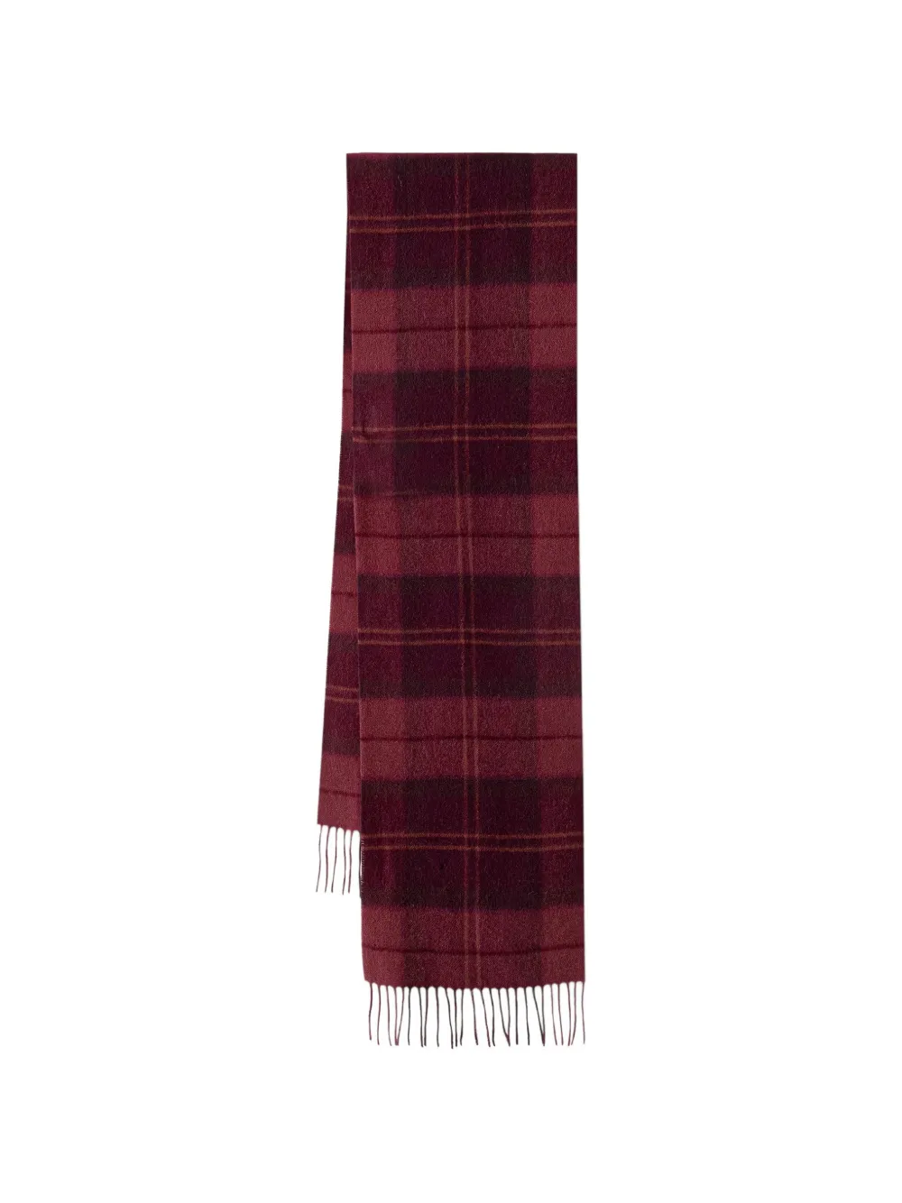 Barbour Mineral tartan-check fringed scarf