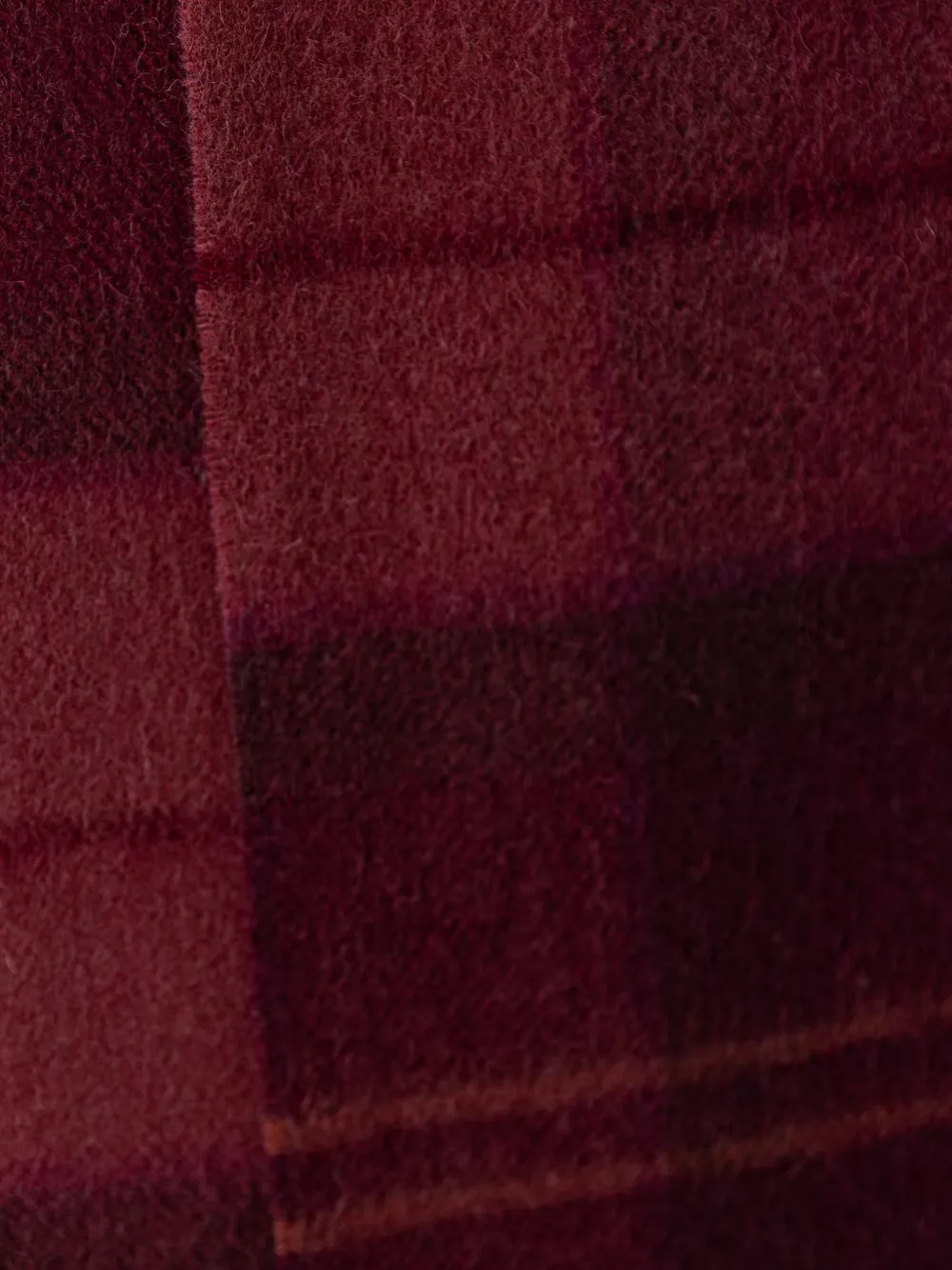 Barbour Mineral tartan-check fringed scarf Rood