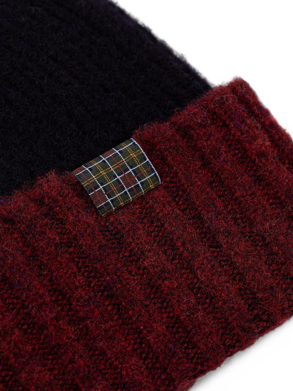 Barbour Scottish Angus ribbed-knit beanie hat Blauw