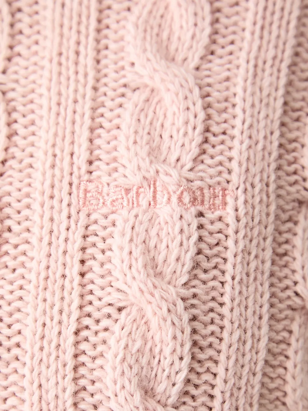 Barbour Ashdown cable-knit embroidered-logo sweater Roze