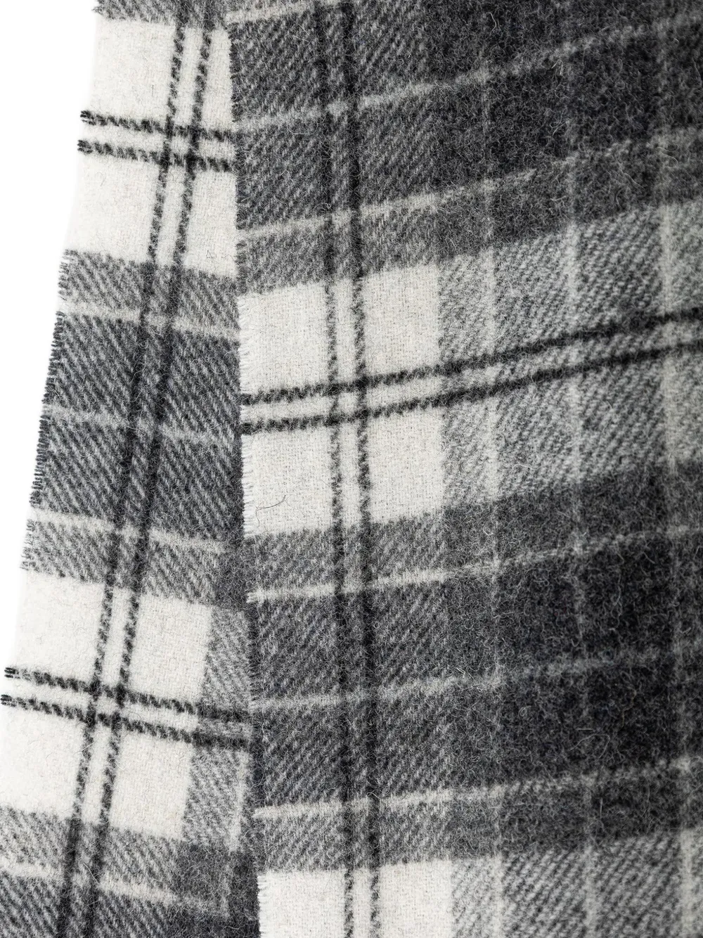 Barbour tartan-check fringed scarf Grijs