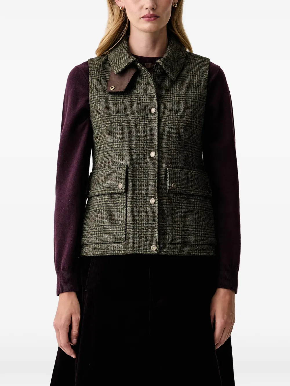 Barbour Joyce check-pattern sleeveless jacket