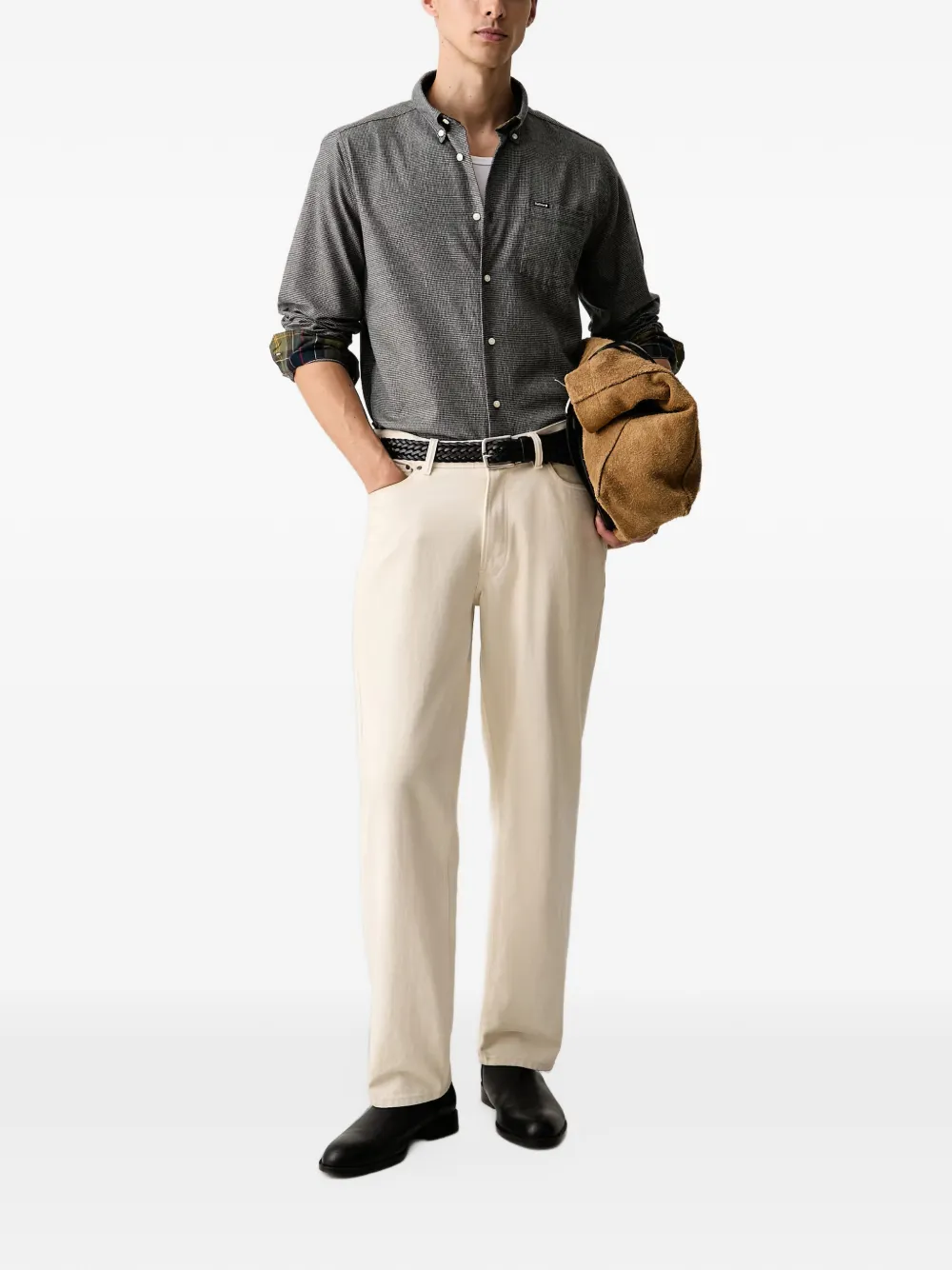 Barbour Turner tailored long-sleeved shirt Grijs