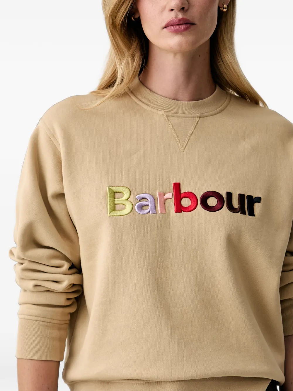 Barbour Ashdown embroidered-logo sweater Beige