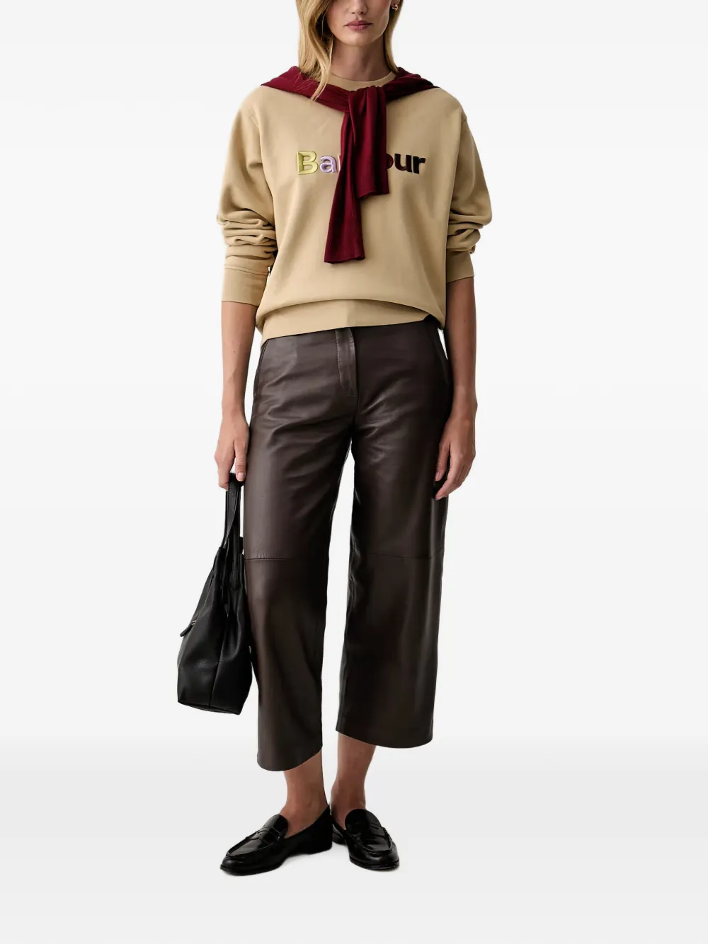 Barbour Ashdown embroidered-logo sweater Beige