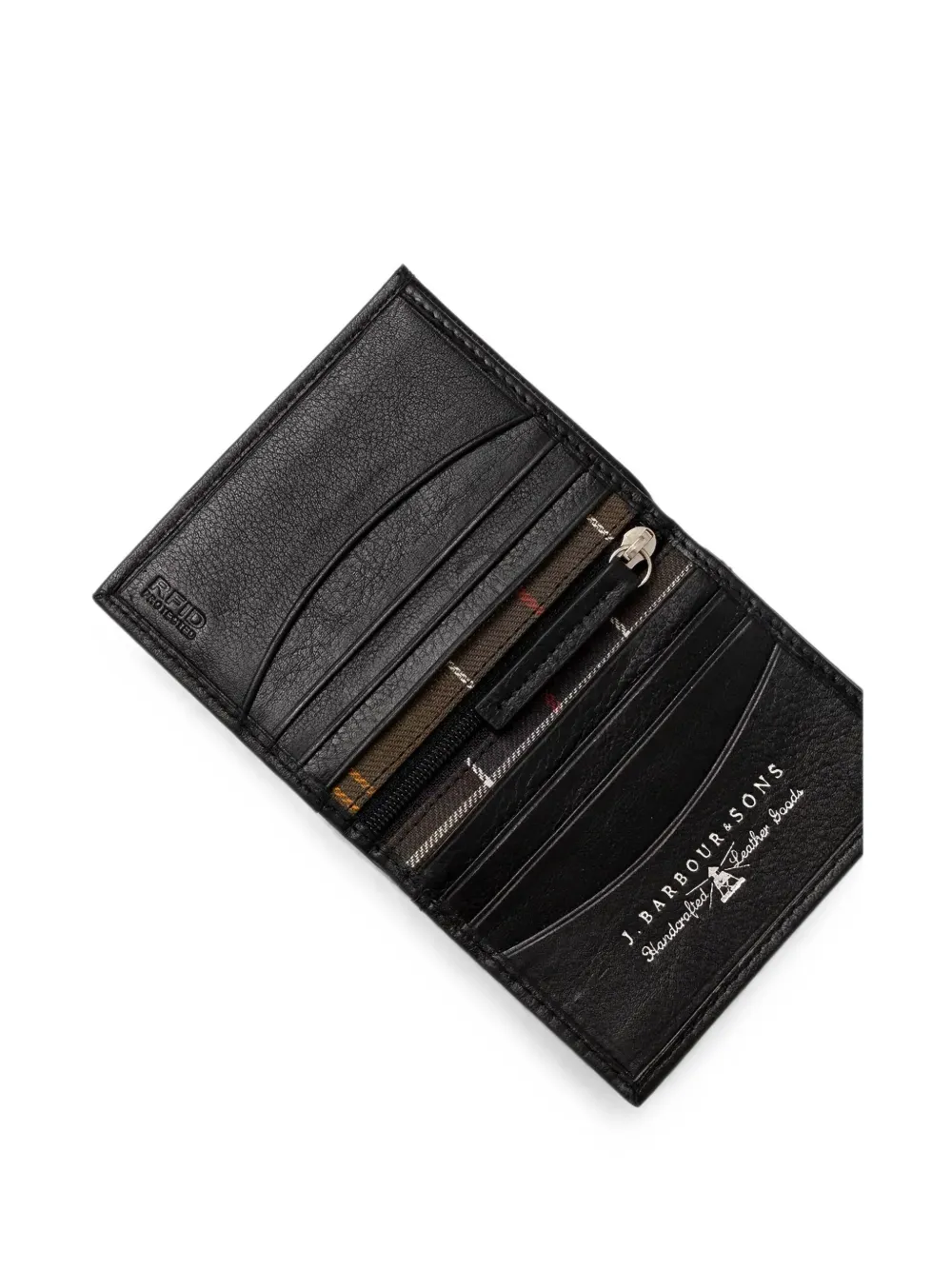 Barbour Colwell logo-debossed leather wallet Zwart