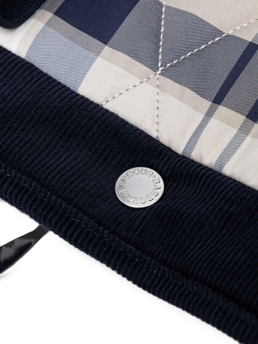 Barbour quilted tartan-print tote bag Blauw