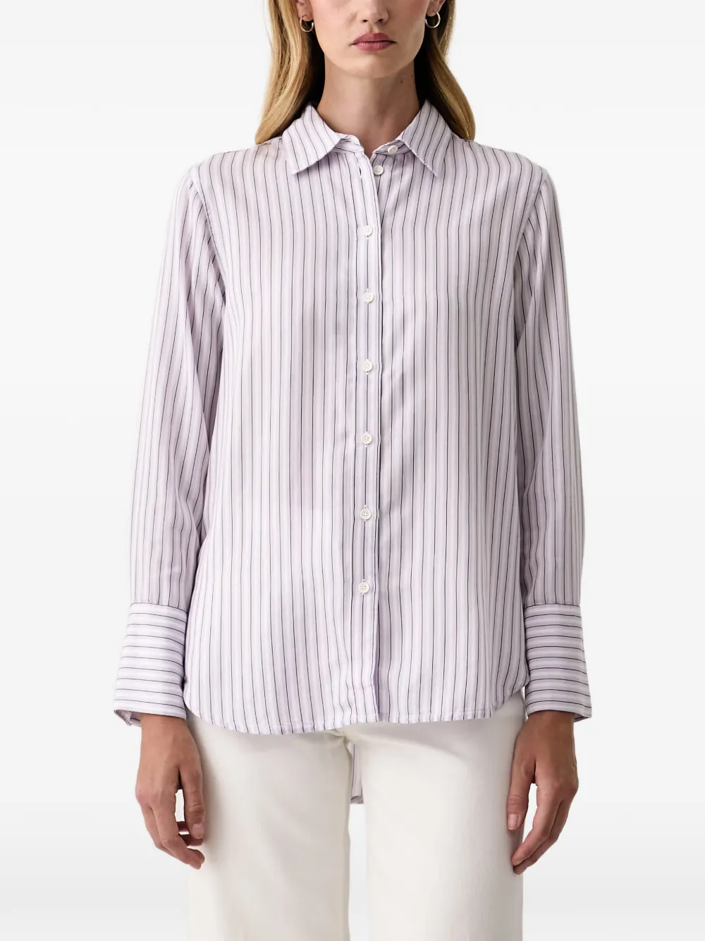 Barbour Evangeline vertical-stripe long-sleeved shirt