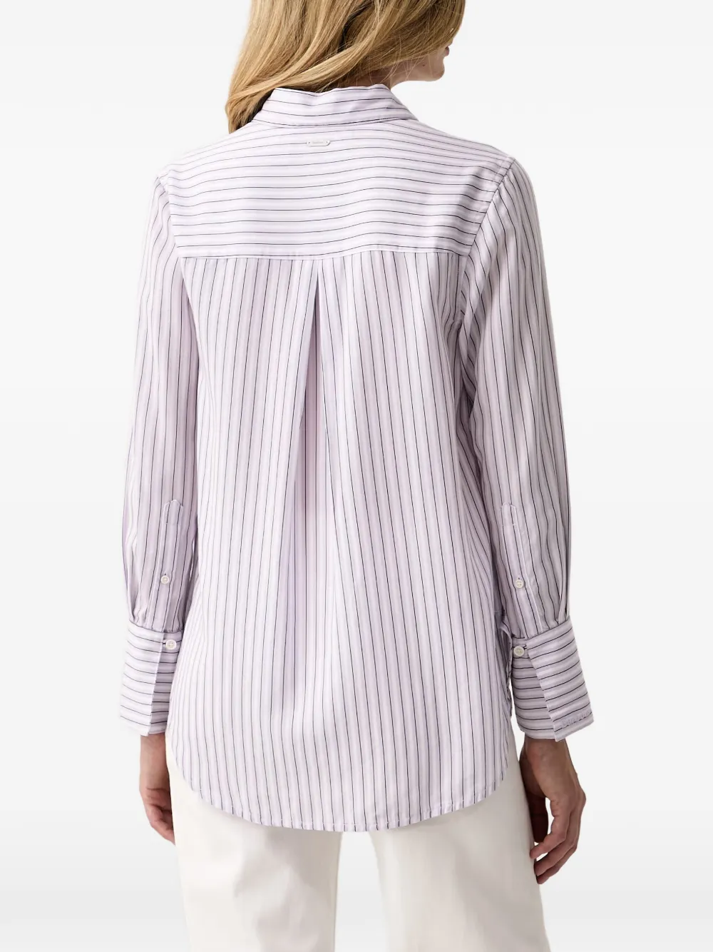 Barbour Evangeline vertical-stripe long-sleeved shirt Paars