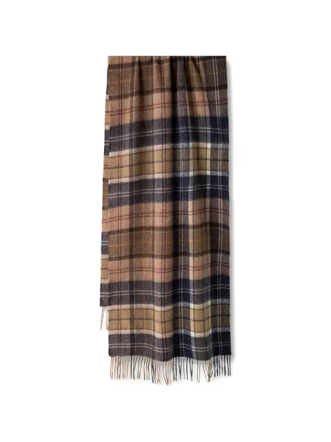 Barbour Serena tartan fringed scarf