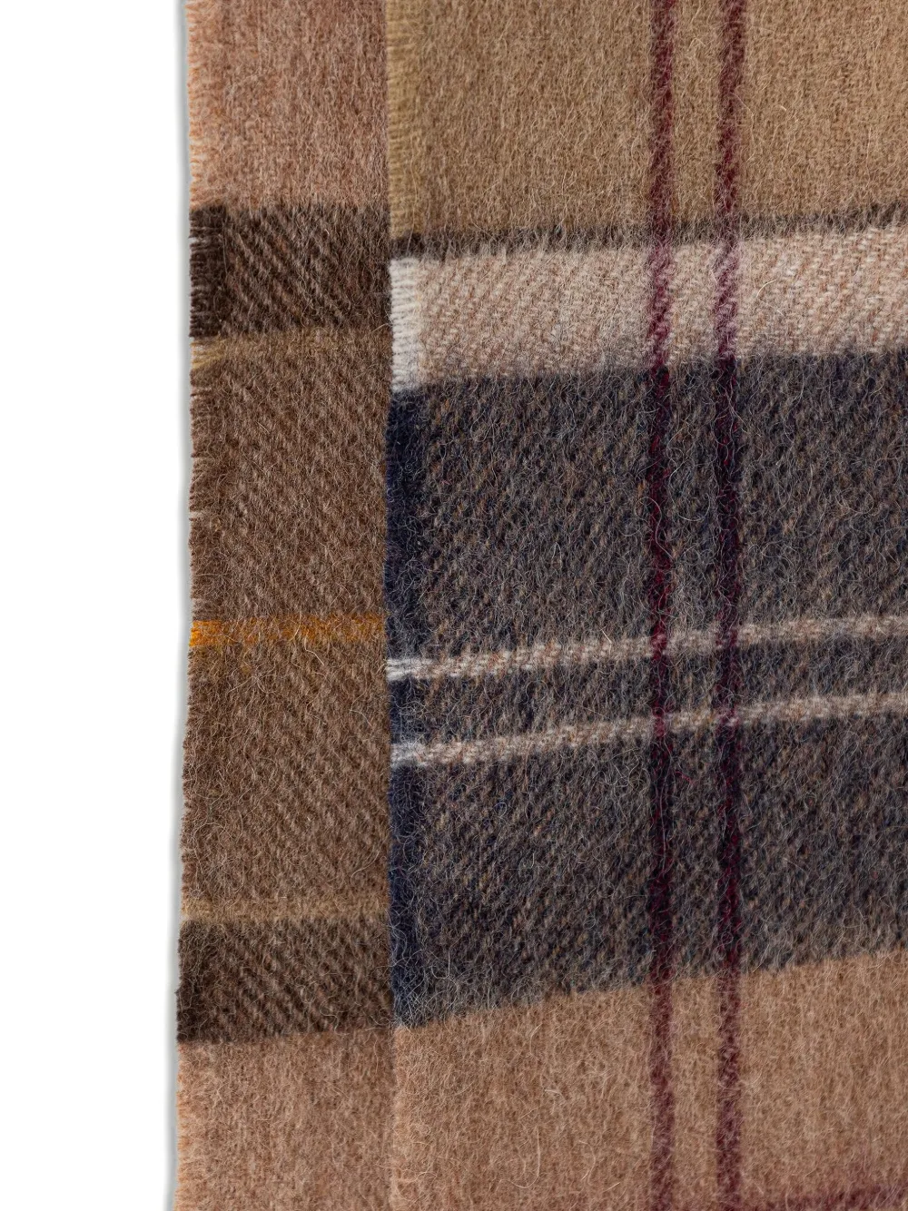 Barbour Serena wollen sjaal met tartan-ruit Beige