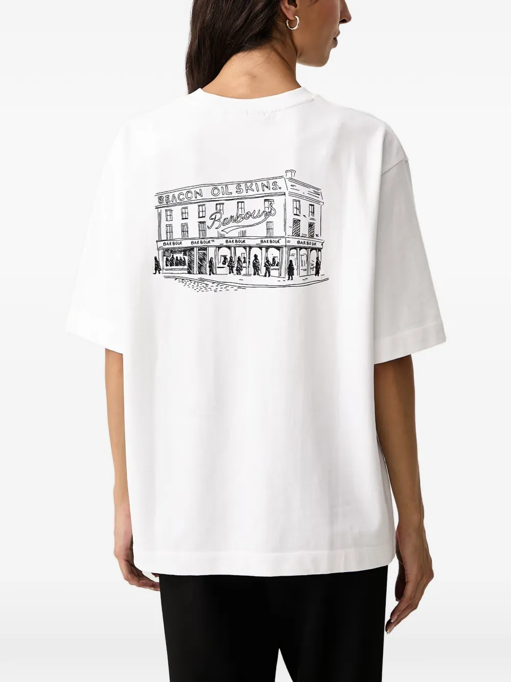 Barbour Gracefield graphic-print T-shirt Wit