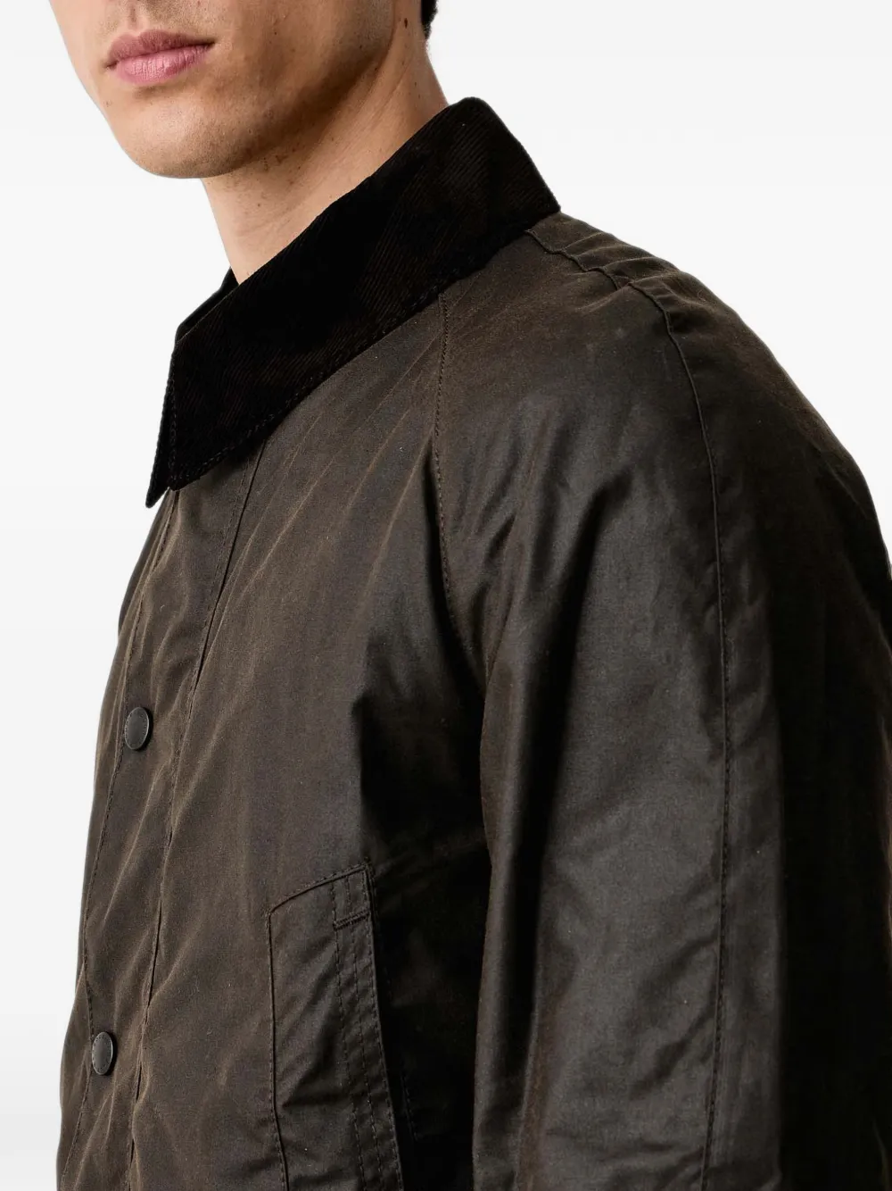 Barbour Bristol jack met gewaxt katoenen Groen