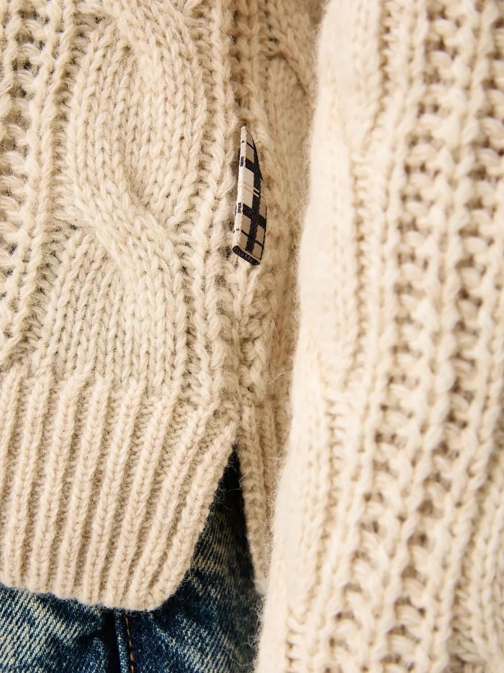 Barbour Joan cable-knit sweater Beige