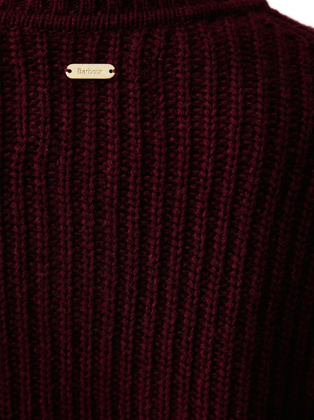 Barbour Adalyn ribbed-knit cardigan Rood