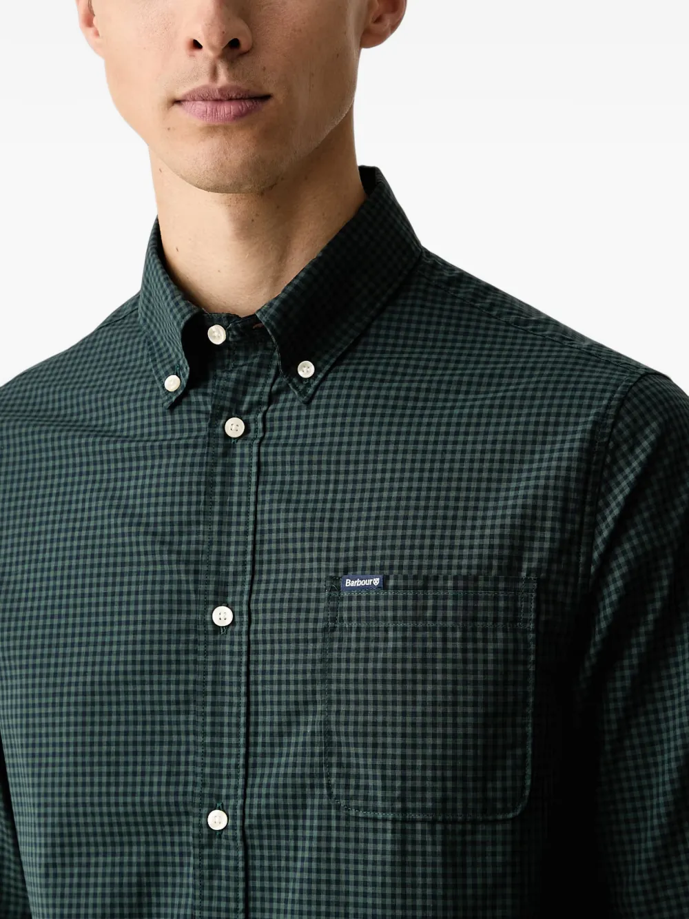 Barbour Harbourwall tailored long-sleeved shirt Groen