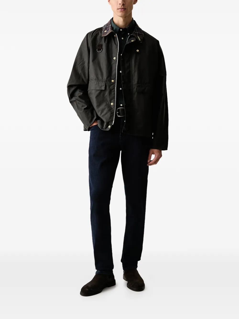Barbour Harbourwall tailored long-sleeved shirt Groen