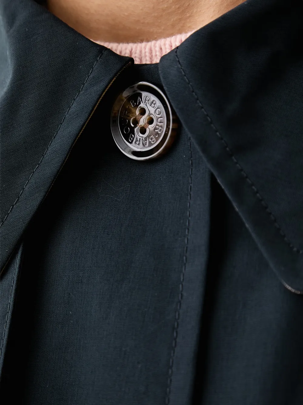 Barbour Antonella belted storm-flap trench coat Blauw