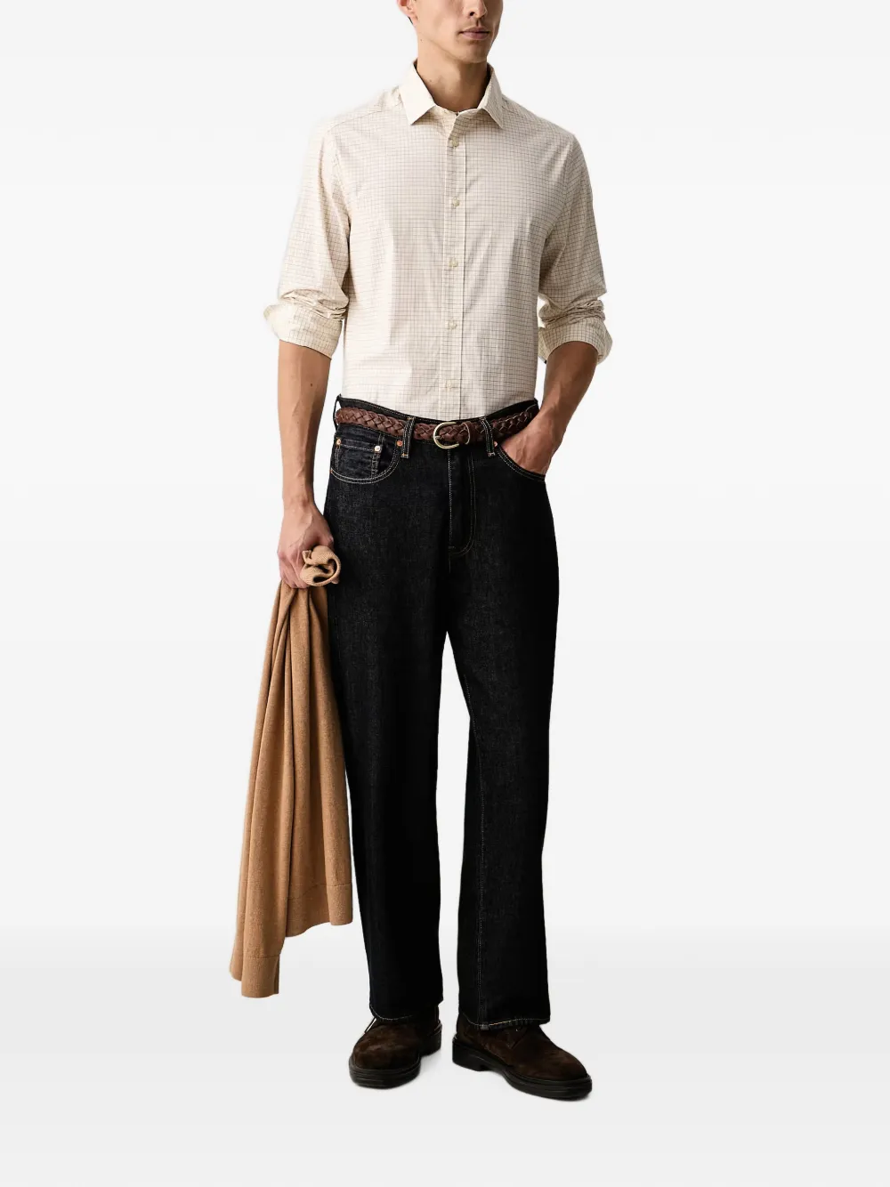 Barbour Geruit overhemd Beige