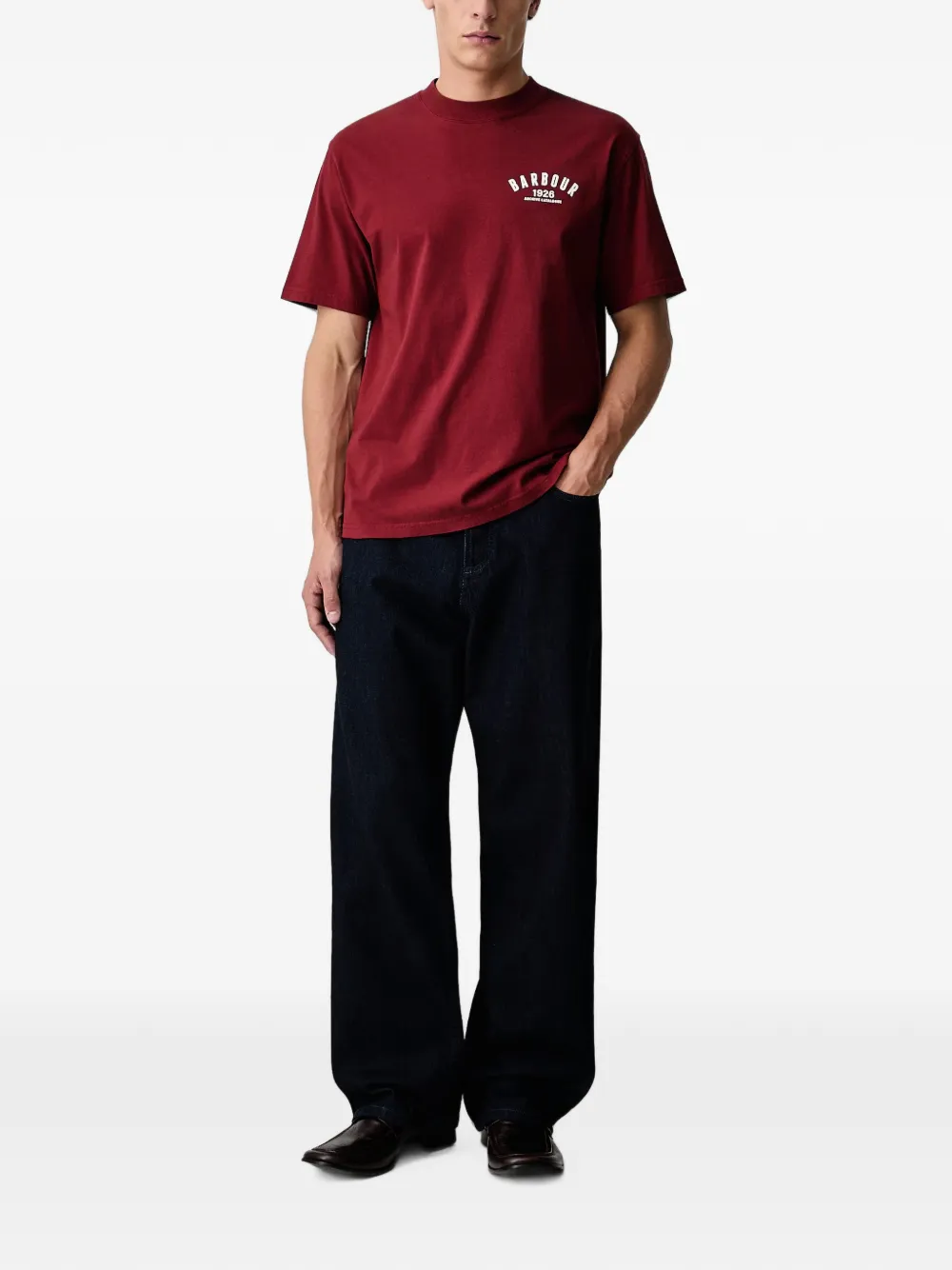 Barbour T-shirt met grafische print Rood