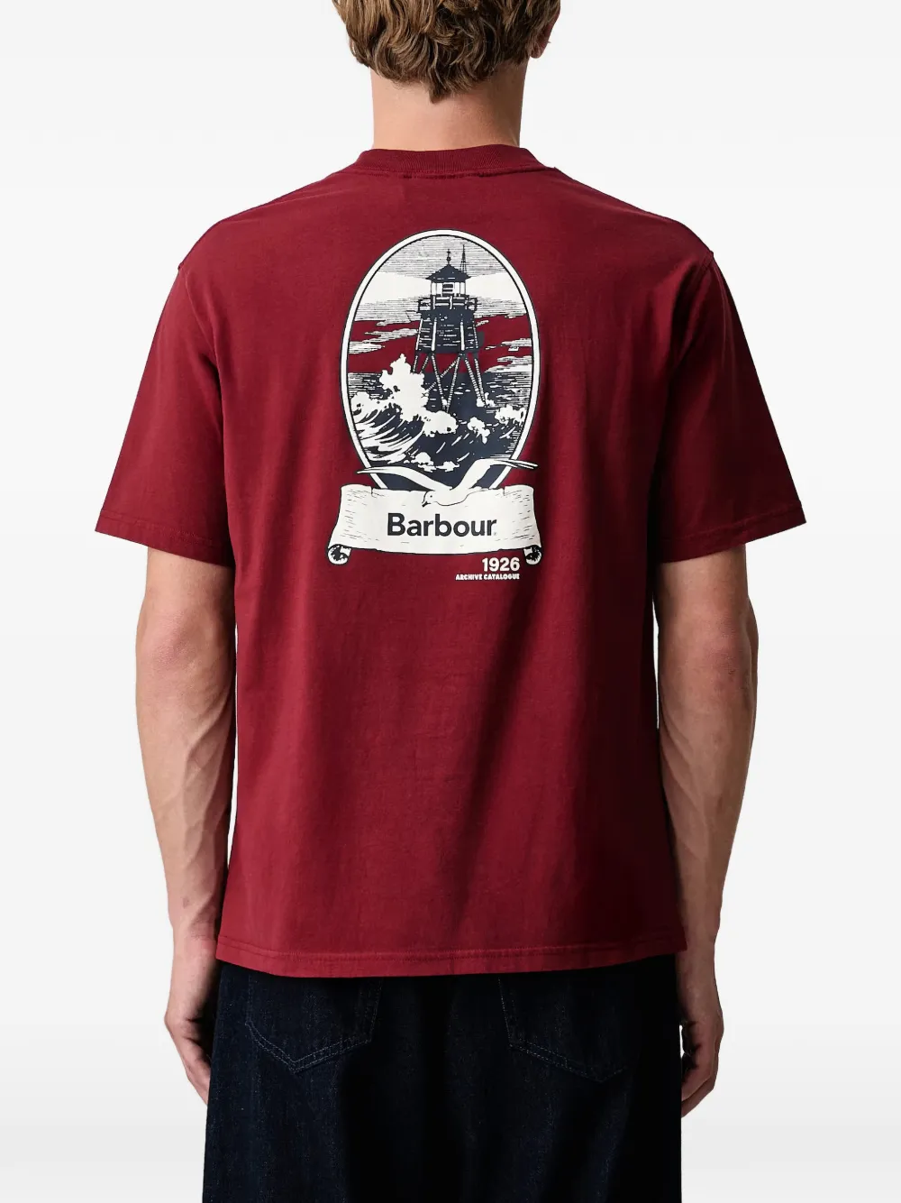 Barbour T-shirt met grafische print Rood