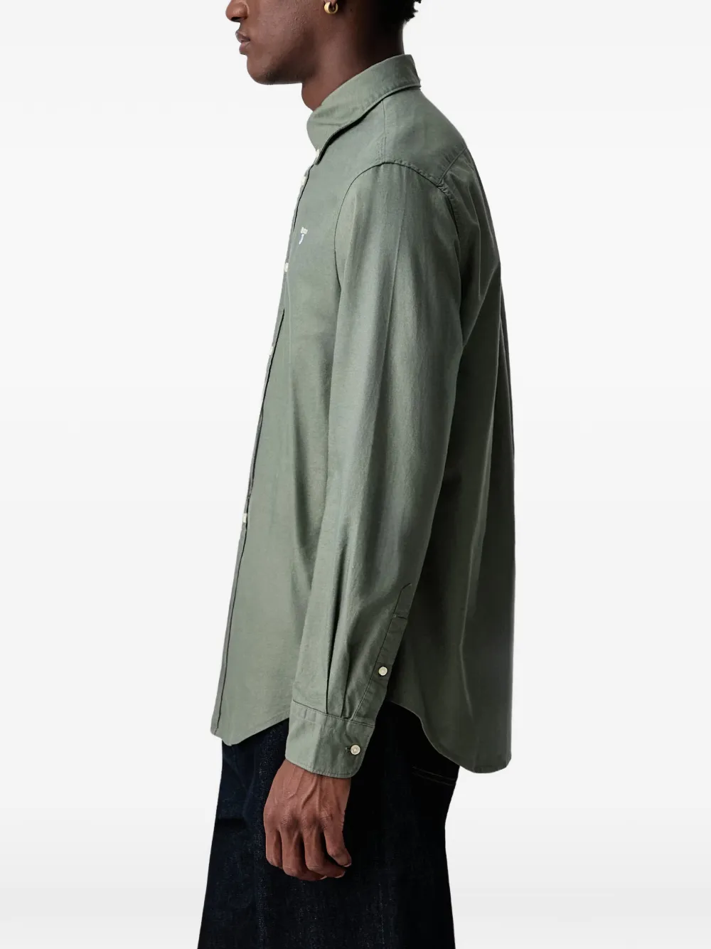 Barbour Oxford tailored long-sleeved shirt Groen