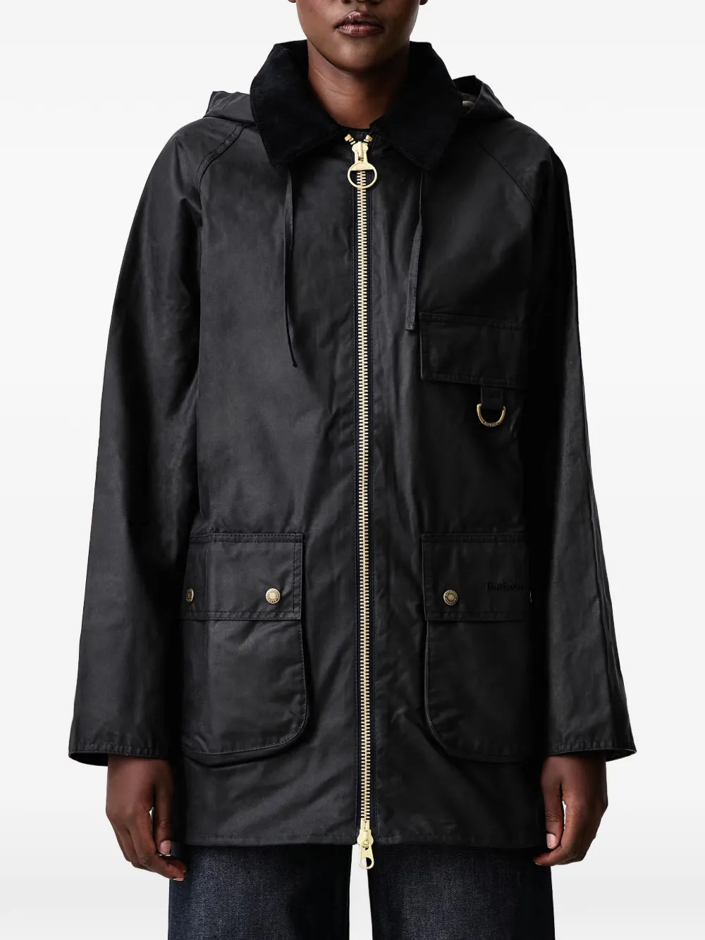 Barbour Highclere waxed jacket - Noir