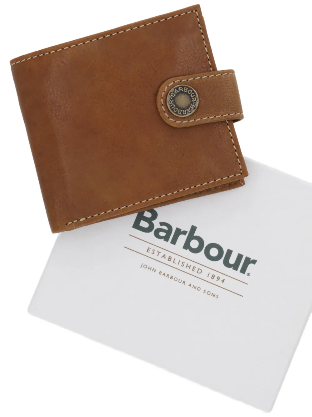 Barbour Bolam leren portemonnee Bruin