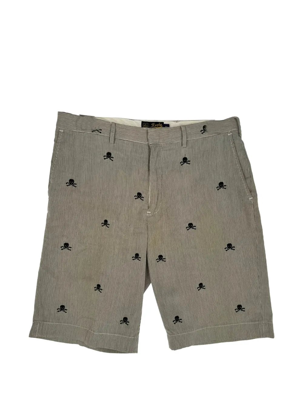 Ralph Lauren Vintage bermuda à tête de mort brodée - Gris