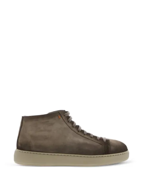Santoni high-top leather sneakers