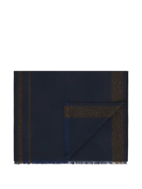 Boggi Milano scarf with contrasting stripes in wool blend