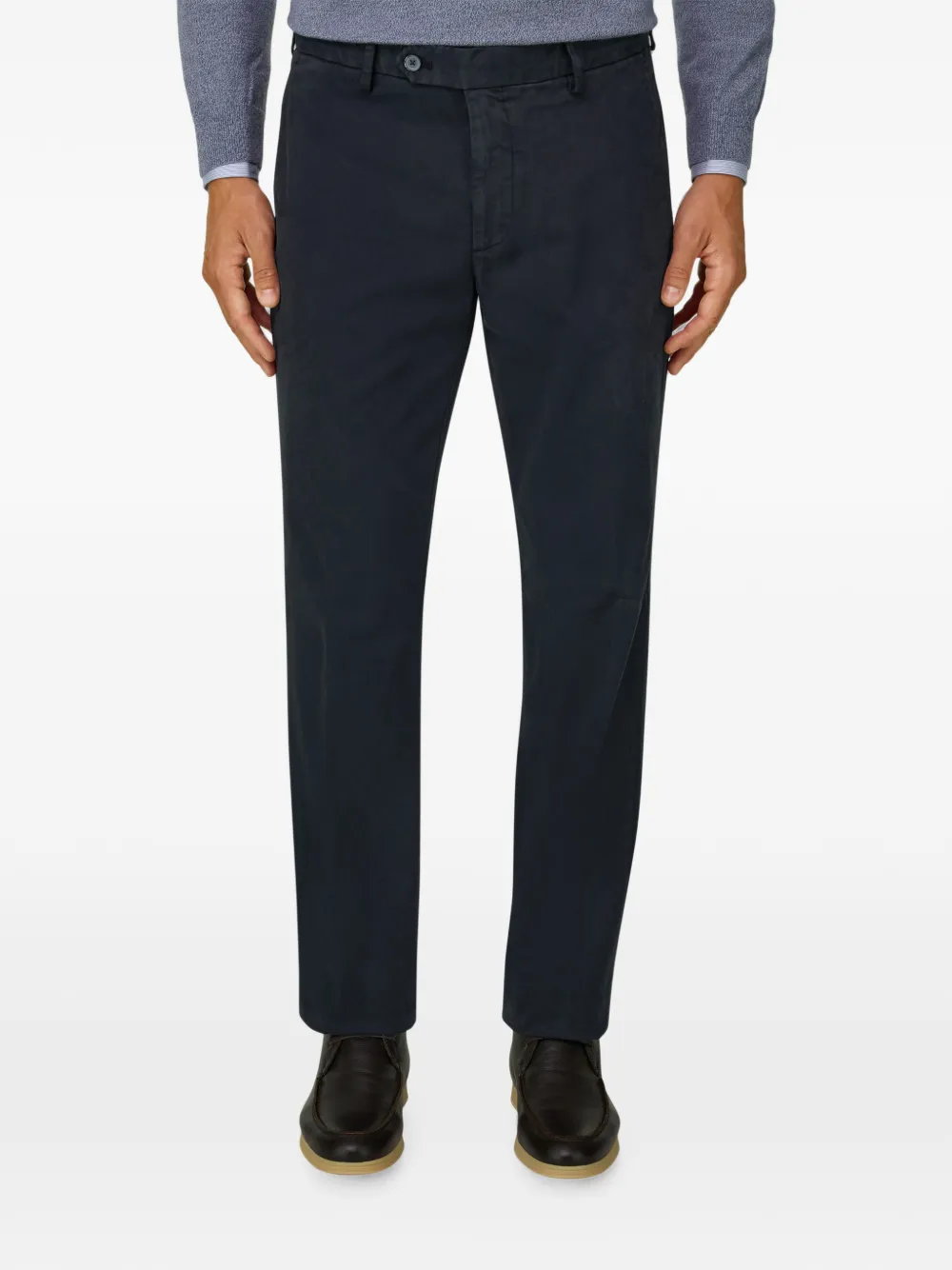 Boggi Milano Stretch katoenen broek Zwart