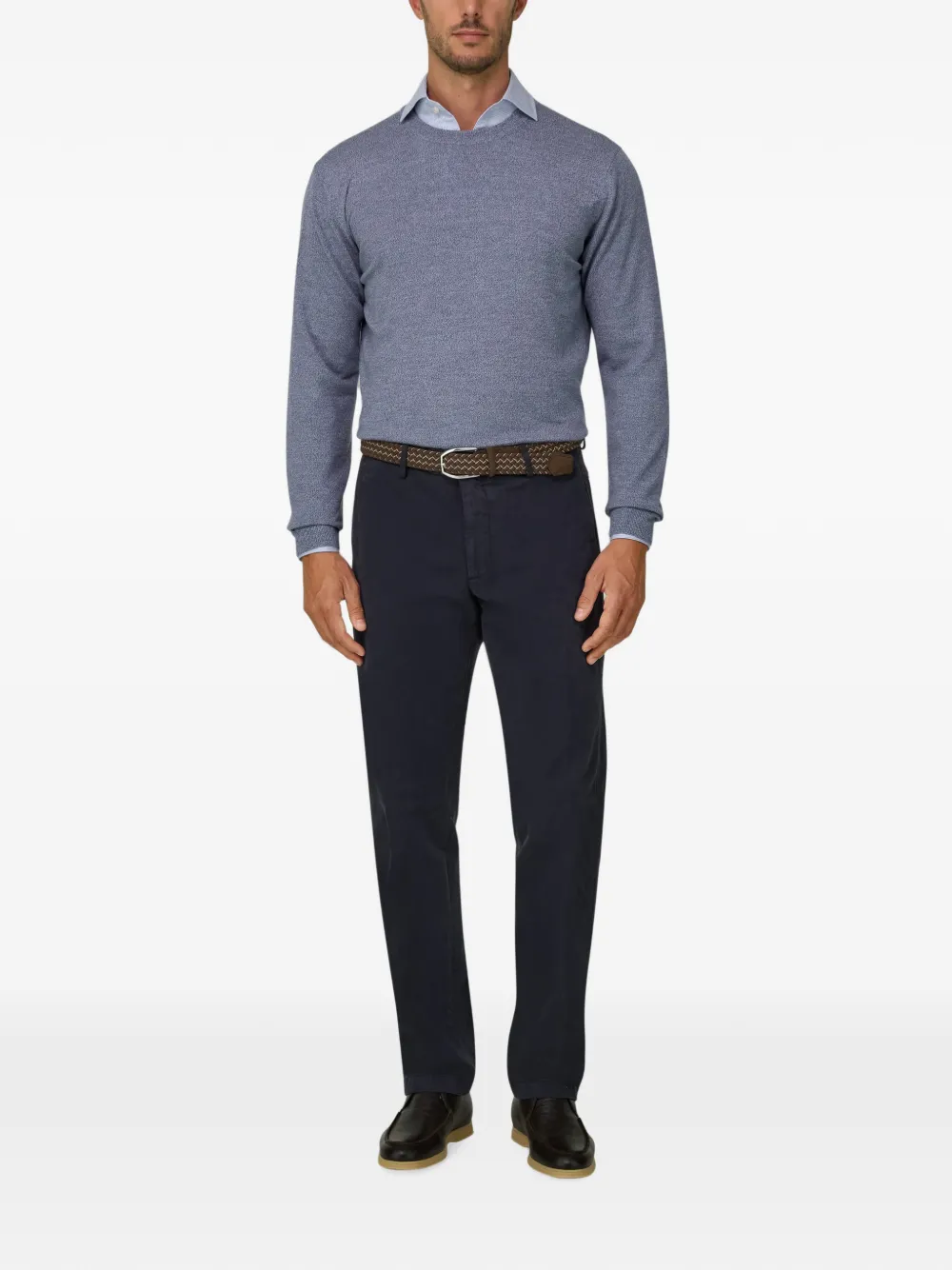 Boggi Milano Stretch katoenen broek Zwart