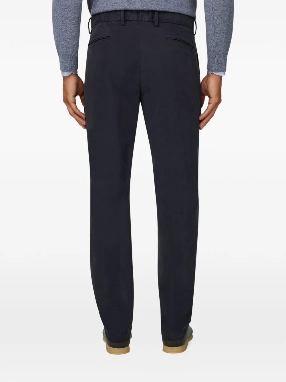Boggi Milano Stretch katoenen broek Zwart