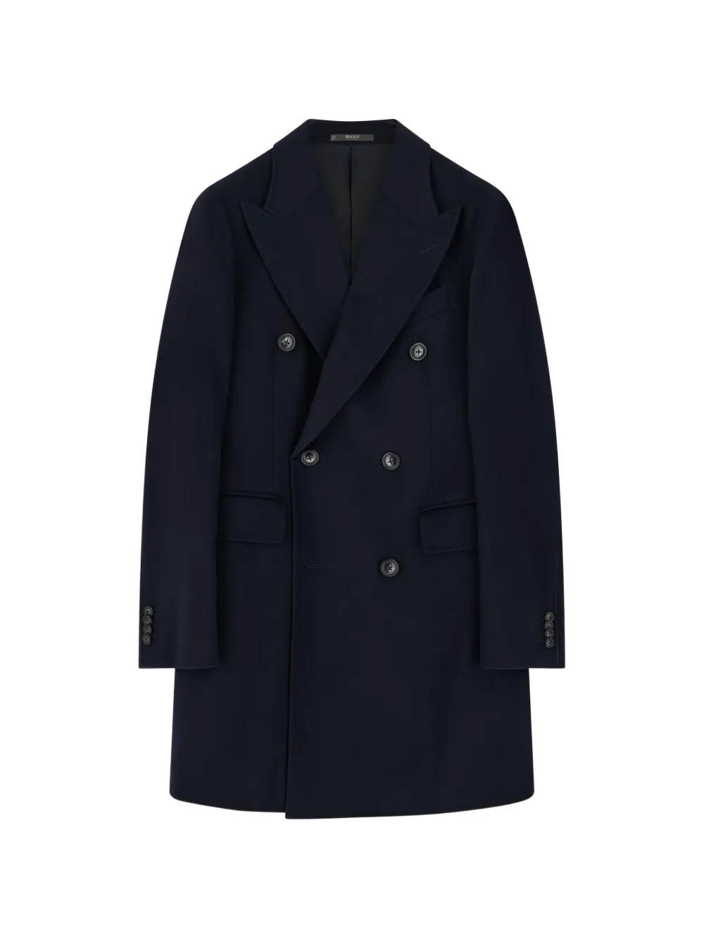 Boggi Milano coat in pure cashmere double-breasted - Blu