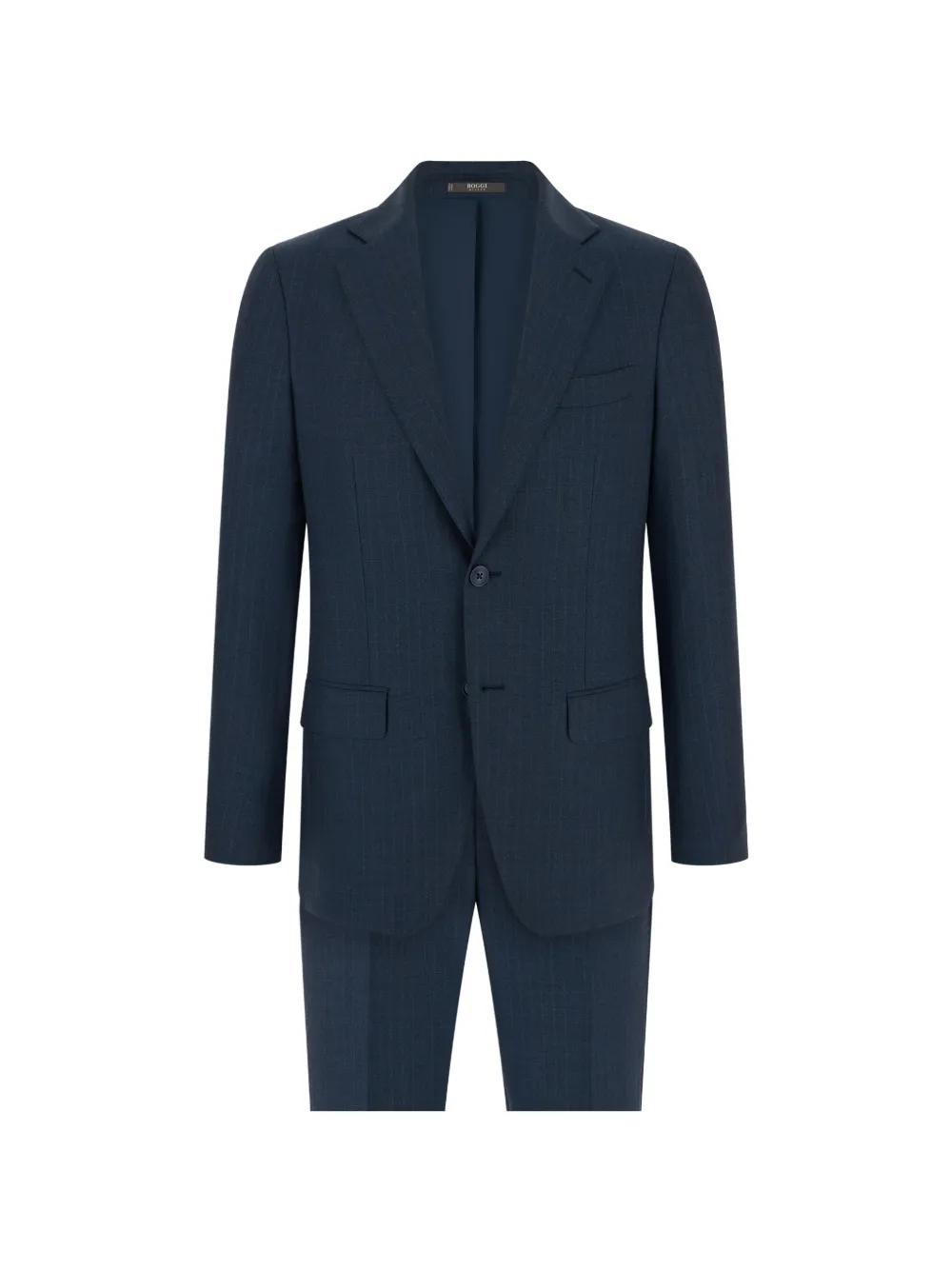 Boggi Milano suit in super 130 wool pinstripe - Blu