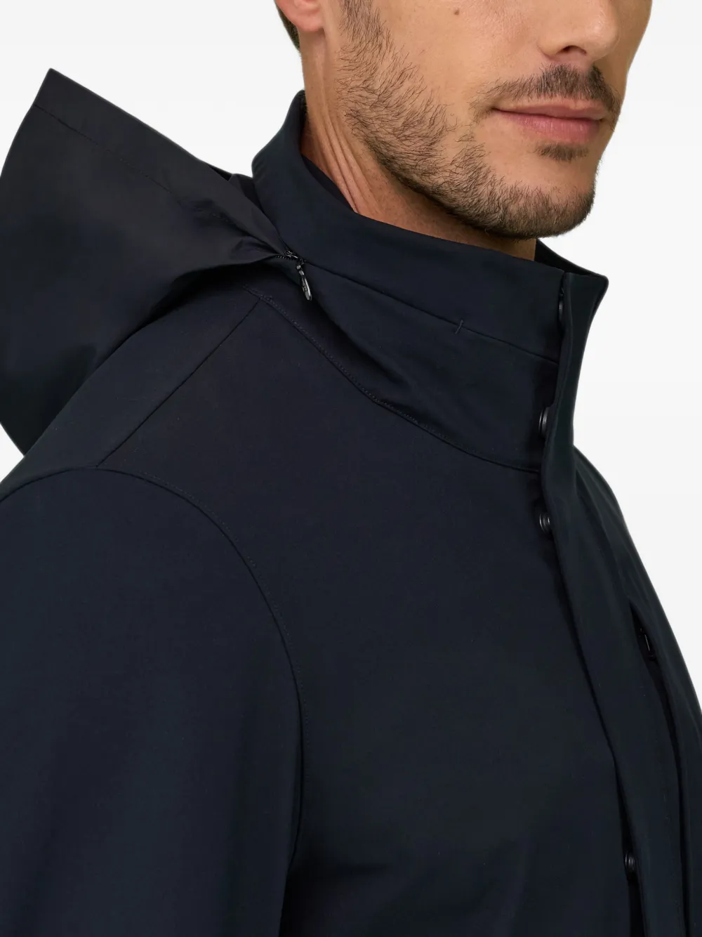 Boggi Milano B tech jas van technische stof Blauw