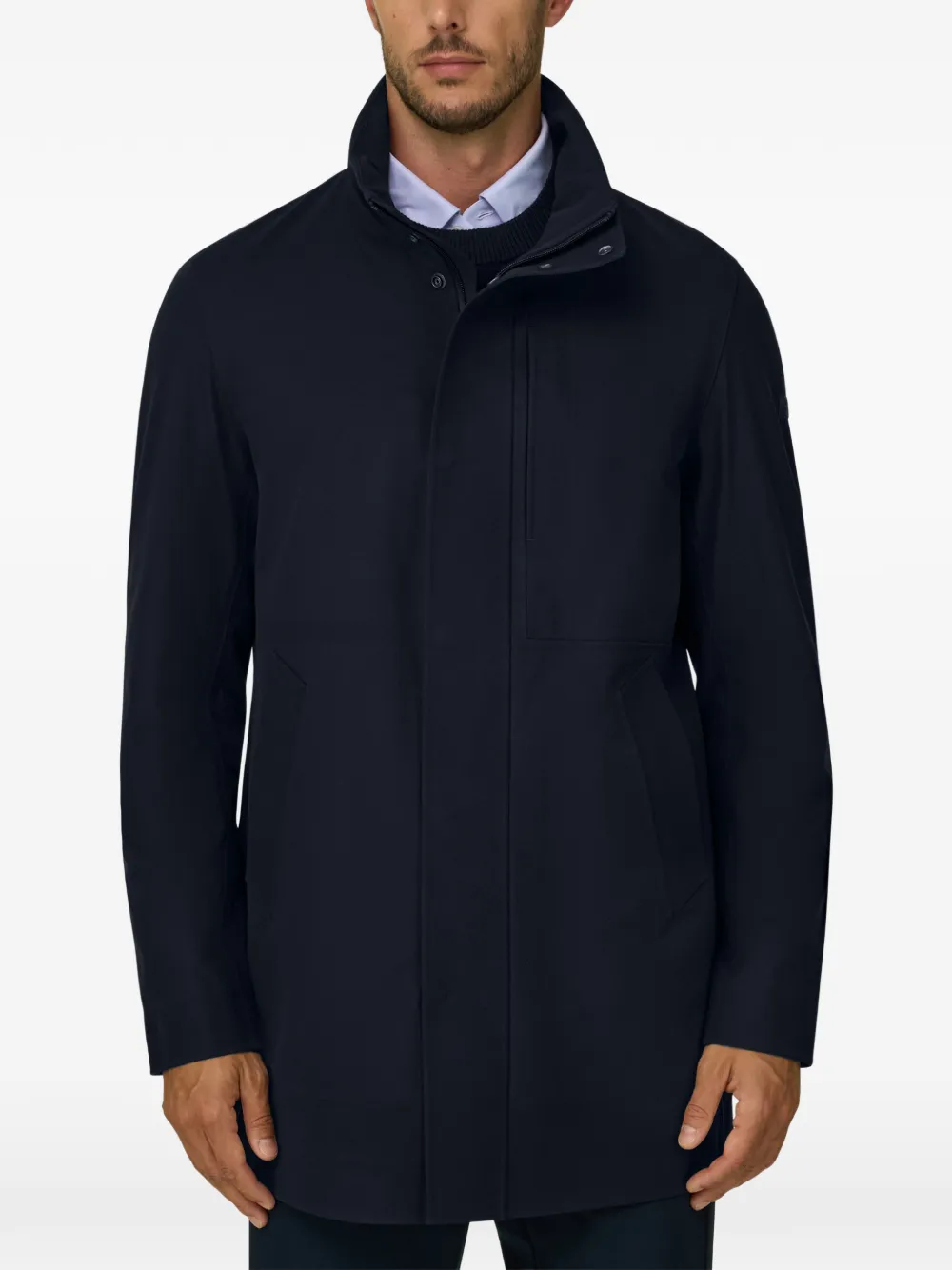 Boggi Milano B tech jas van technische stof Blauw