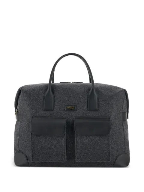 Boggi Milano Reisetasche aus Leder- und Wollgemisch