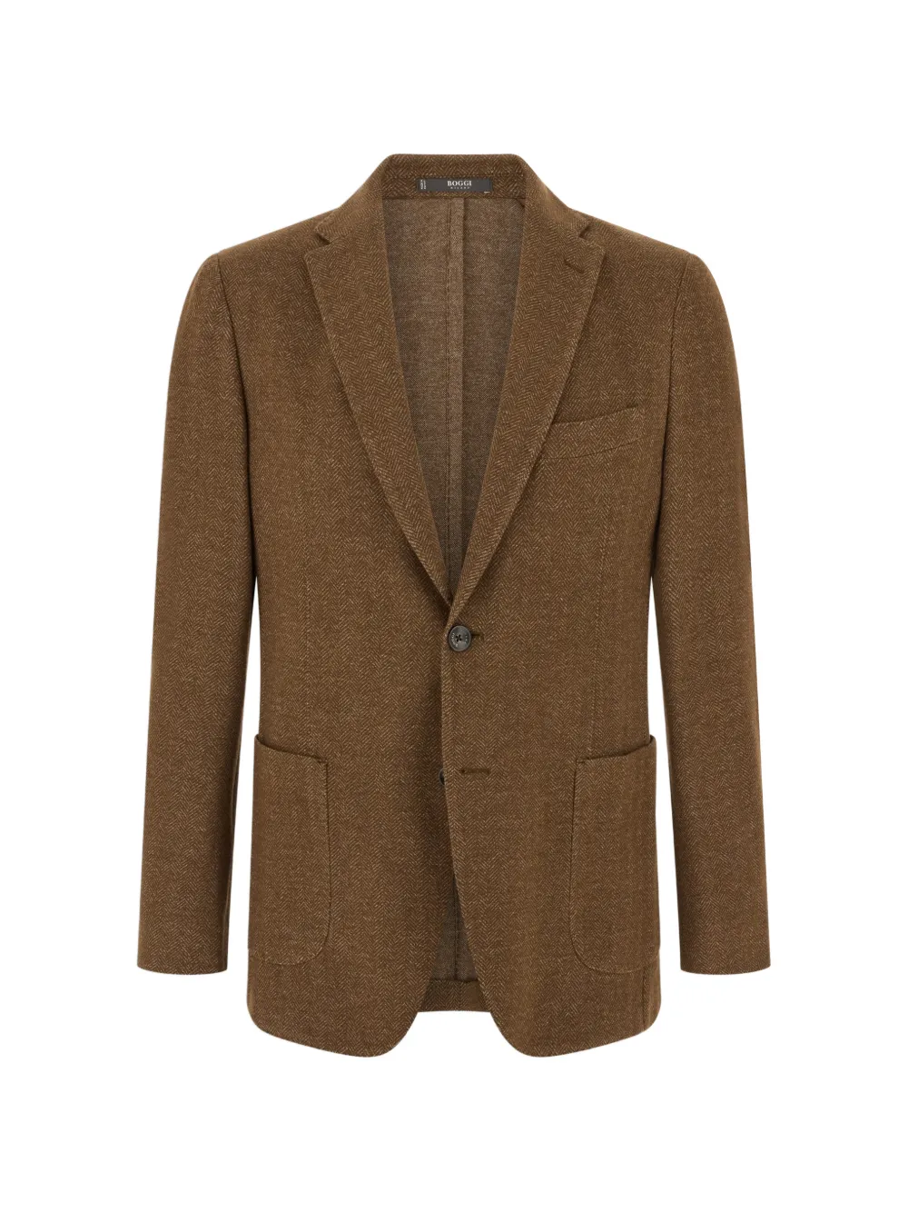 Boggi Milano blazer herringbone cotton blend B Jersey - Marrone
