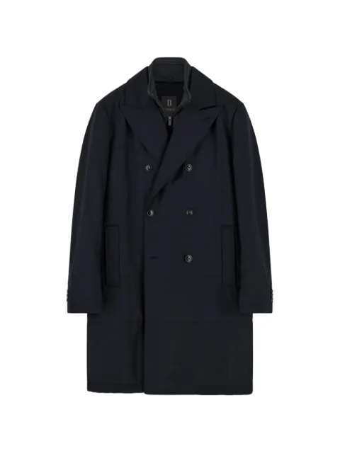 Boggi Milano double-breasted padded coat with removable bib in wool