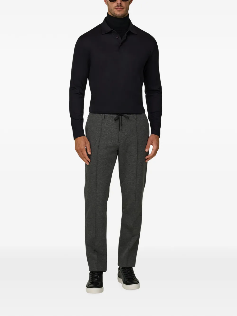 Boggi Milano Broek van technisch jersey Grijs