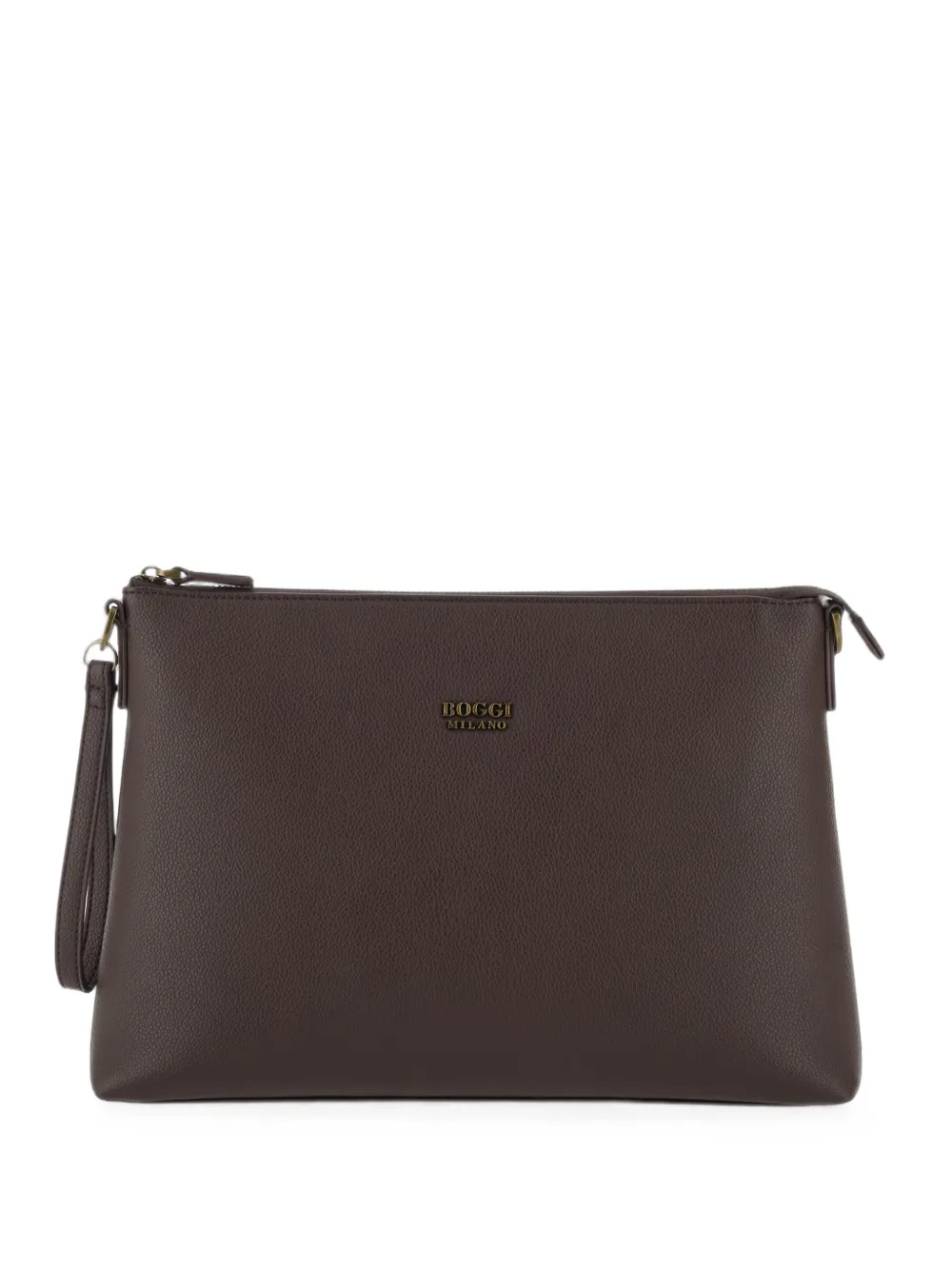 Boggi Milano crossbody bag in leather-effect fabric - Marrone